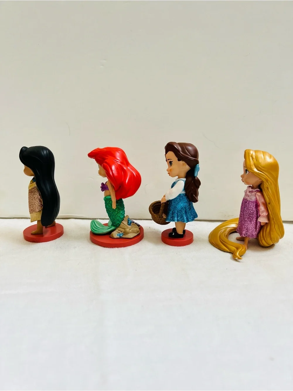 Disney Collection Princess Mini Dolls Set of 4 Belle Pocahontas Ariel Rapunzel